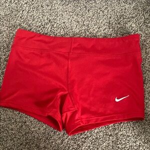 Nike Red Athletic Shorts Lightweight Moisture-Wicking